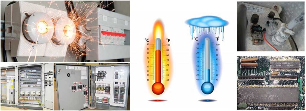 What happens to electrical equipment at low temperatures